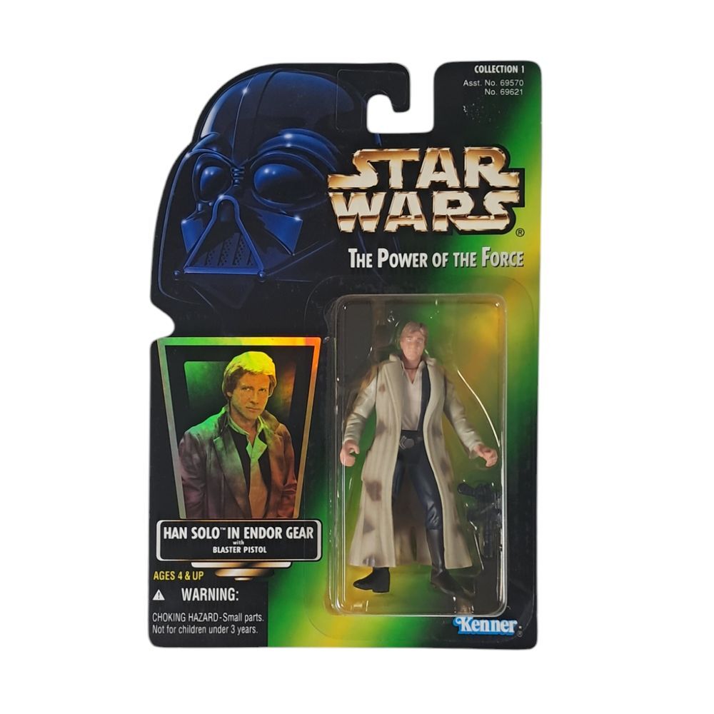 Star Wars The Power‎ Of The Force Han Solo In Endor Gear Kenner New